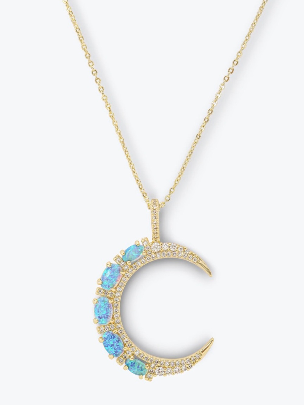 Melinda Maria She’s an Icon Moon Necklace Opal